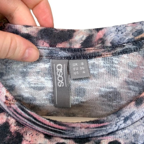 ASOS Y2K 90’s Funky Wild Lace Animal Print Leopard Zebra T-Shirt size 4 - Picture 7 of 15